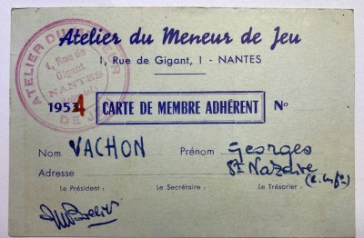 <p>Atelier du Meneur de Jeu</p>Archives départementales de Loire-Atlantique (cote 222 J 1) - Collectif <acronym title="Jean de Neyman">J.d.N.</acronym>
