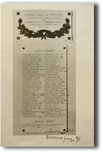 Photo des plaques