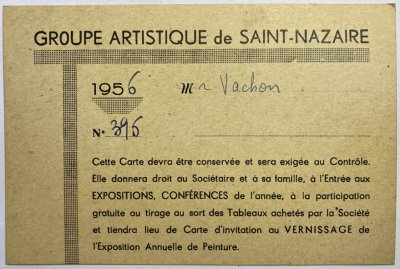 <p>Groupe artistique de Saint-Nazaire - 1956</p>Archives départementales de Loire-Atlantique (cote 222 J 1) - Collectif <acronym title="Jean de Neyman">J.d.N.</acronym>