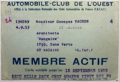 <p>Automobile-club de l'Ouest - 1955</p>Archives départementales de Loire-Atlantique (cote 222 J 1) - Collectif <acronym title="Jean de Neyman">J.d.N.</acronym>