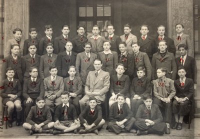 Classe 3<up>e</up> A1B1 au lycée Fauriel à Saint Étienne <p>1944-1945 (© Archives départementales de la Loire - Cote 2662W58)</p>