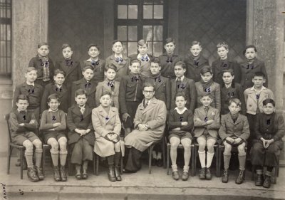 Classe 5 A3 au lycée Fauriel à Saint Étienne <p>1944-1945 (© Archives départementales de la Loire - Cote 2662W58)</p>