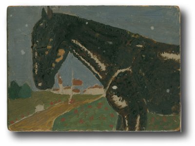 Peinture faite par Jean de Neyman représentant un cheval.